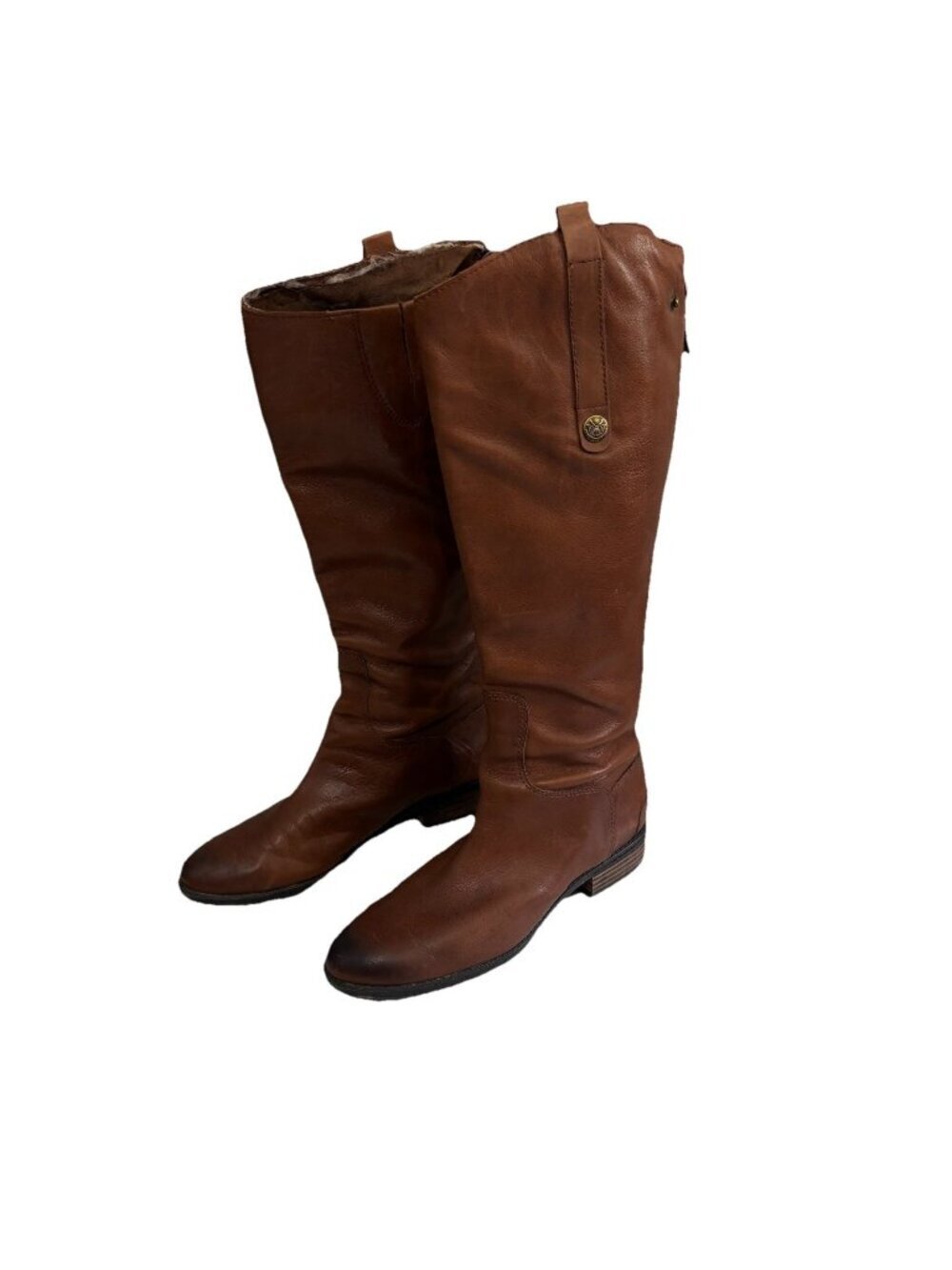 Sam Edelman Penny Riding Boots Leather Whiskey Color Knee High Size 7.5M